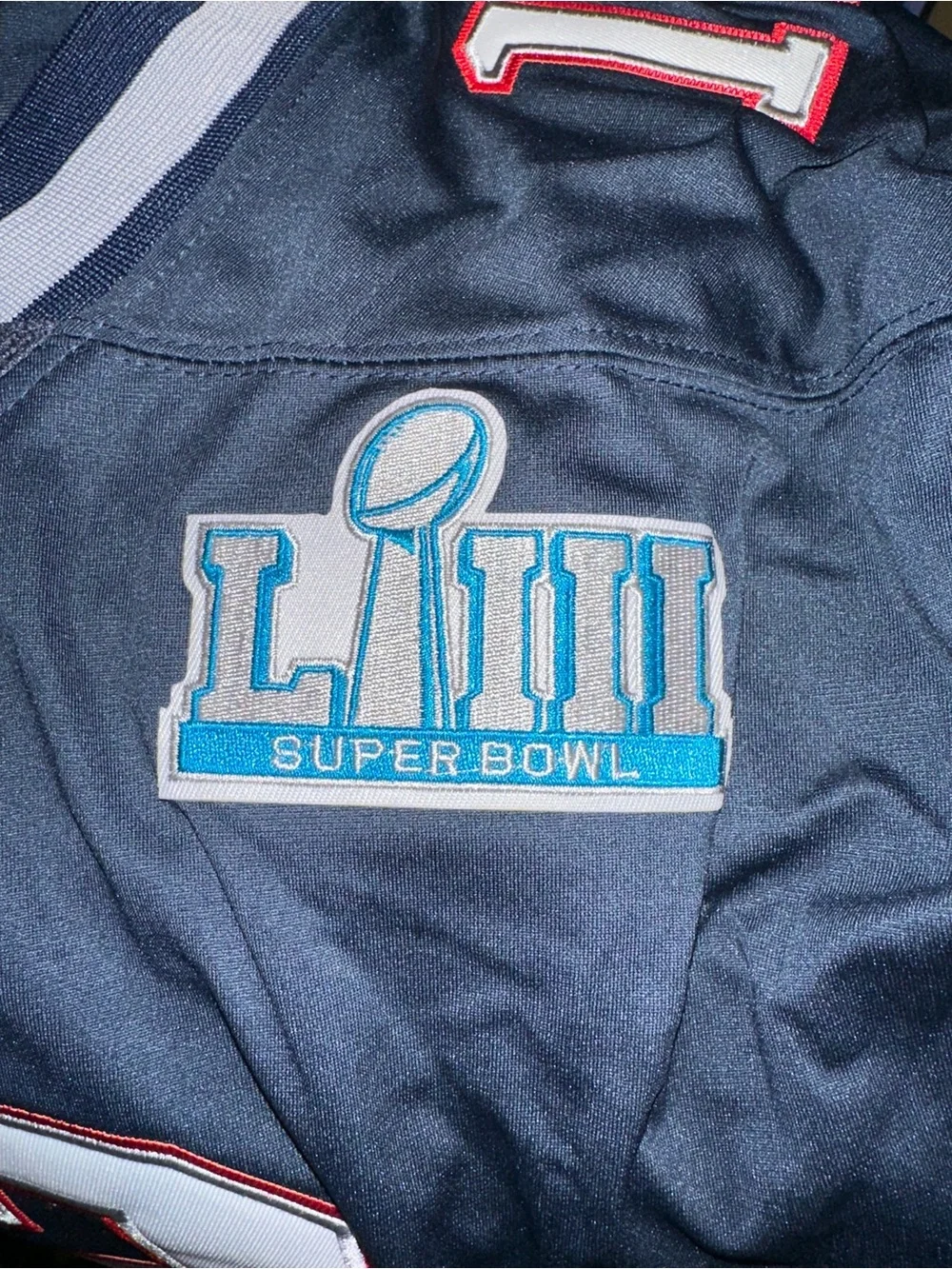 NIKE Tom Brady New England Patriot Super Bowl 53 Screen Game Jersey Men’s 2XL